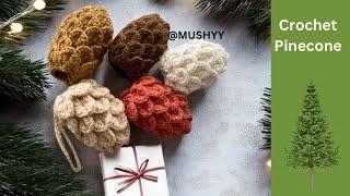 Crochet Pinecone EASY Tutorial #howtocrochet  #crochettutorial