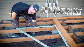 Quick Tip: How To Square Up A Deck || Dr Decks