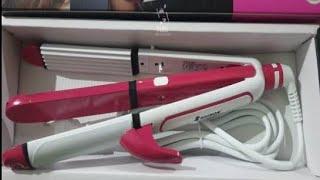 *SHINON ULTIMATE STYLIST* 3 in 1 hair iron _ unboxing_  Straightener_ Curler _Crimper_Samia khan 247