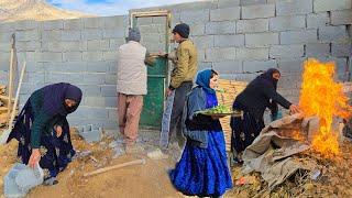 ️Amir and Family Build a Cozy Small Door for Winter and Level the Floor!