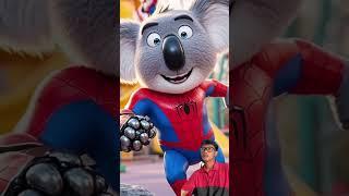 Spider-Man Koala with Iron Arms Smashes Rocks! ️ #shorts #koala #spiderman