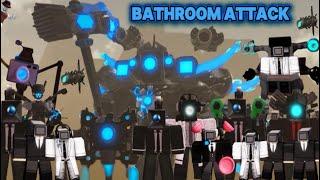 Battle Armor Titan Cameraman in Bathroom Attack!! | (Roblox)