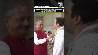 RLD Chief takes charge as Union Minister in Delhi