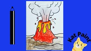 Рисуем ВУЛКАН / draw a Volcano