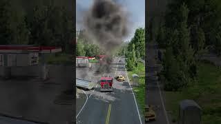 Realistic Highway Car Crashes #18 #shorts #viral #crash #overtaking