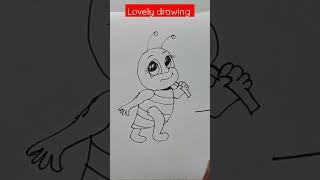 honey bee walking with honey#simplestrokes#draw#simpledrawing #digitalpainting