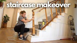 OUTDATED Staircase Gets a Much Needed Makeover / DIY Staircase Renovation / Stinky Staircase Remodel