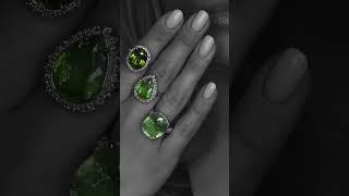 Natural gemstone and diamonds ring, 14k white gold, GIA certified. www.goldaevo.com #gemstone