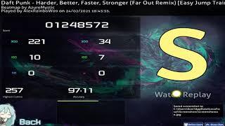 Harder, Better, Faster, Stronger ( Far out Remix) | Rank S ( 3 stars) Osu!