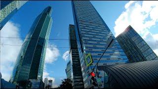 A walk through the business center of Moscow