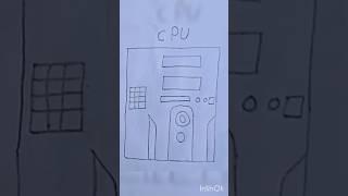 how to draw CPU easy #shorts video