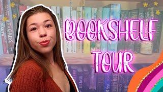 BOOKSHELF TOUR // rainbow bookshelves and more