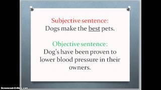 objective vs. subjective