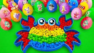 Making Rainbow Craw Candy Bathtub with Mixing SLIME in Dirty Rainbow Eggs! Satisfying ASMR Videos