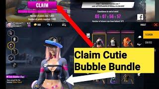 How To Claim Cutie Bubble Bundle || How To Complete 1000 Points Cutie Bubble Bundle