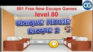 [Walkthrough] 501 Free New Escape Games level 80 - Unique house escape 2 - Complete Game