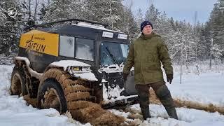 Зимняя Охота в Тайге на Вездеходе Тайфун | Бортоповоротный Вездеход для Зимней Охоты и Рыбалки