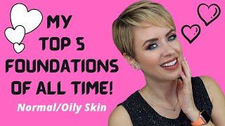 My TOP 5 FOUNDATIONS of ALL TIME | Normal to Oily Skin | Steff's Beauty Stash