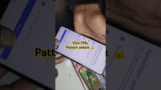 Vivo Y15s pattern Unlock nlock with Frp Bypass latest security 2024.