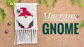 DIY MACRAME GNOME | Christmas Wall Hanging