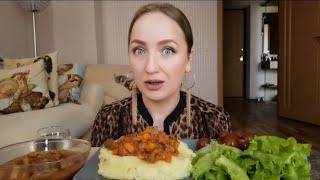 MUKBANG / СТРАШНЫЙ дяденька  / КЛАДОВКА  / ПЮРЕШКА С МЯСОМ И ОВОЩАМИ