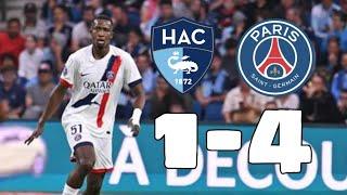 William Pacho vs Le Havre[ Debut oficial con el PSG]Goleada 4-1 (16/08/24)