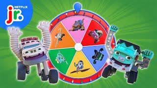 Mystery Wheel of Mighty Monsterwheelies!  Netflix Jr