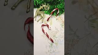 Diy Christmas candy sticks for decoration #christmas #decor #craft #craftchutney2 #youtubeshorts