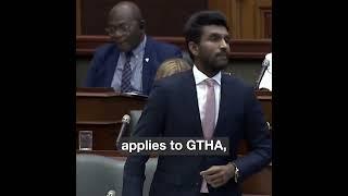 Vijay Thanigasalam’s Speech On Ontario’s One-Fare Program At The Ontario Legislature