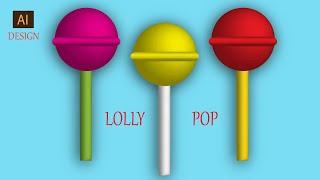 Adobe Illustrator Tutorial | How to Draw Realistic Lollipops!