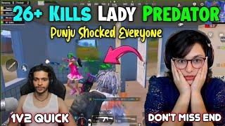 Unq gamer Shocked Lady Predator 27 kills | Punju 1v3 WWCD Enemy Quick Attack| Unq Gamer Highlights