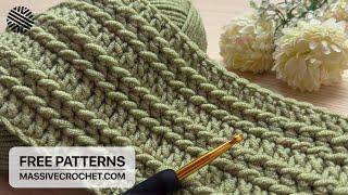 SUPER EASY Crochet Pattern for Beginners! ️  Crochet Stitch for Baby Blanket, Bag & Scarf