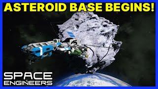 Building an ASTEROID BASE! - Vanilla SPACE ENGINEERS Survival - Ep 28