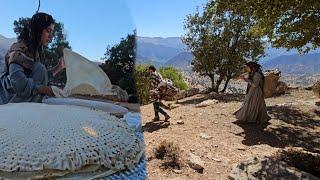 Nomadic Romance & Traditions: Farzaneh’s Bread Baking in the Heart of Nature ️ | Love & Drama