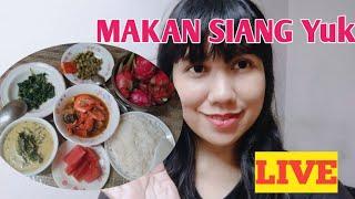 MUKBANG UDANG KECAP SAYUR DAUN SINGKONG MAKAN SIANG, CEMBAH