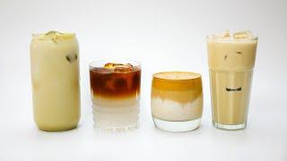 4 рецепта Iced Coffee (Эспрессо-тоник, Матча Латте, Дальгона и Банановый айс кофе)| Холодный кофе.