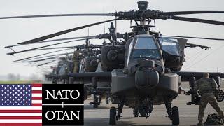 НАТО. Ударные вертолеты AH-64D Apache и солдаты (ВДВ) армии США прибыли в Латвию.