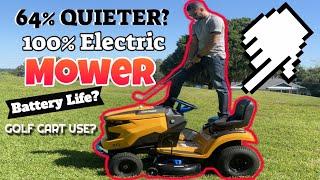 BEST Electric Lawn Mower? - Battery Life! Golf Cart USE - Cub Cadet XT1 LT42E #electricmower