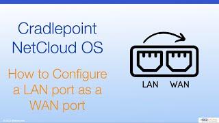 Cradlepoint NetCloud OS - How to Configure a LAN port as a WAN port