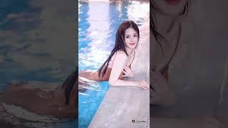 snack video cewek cantik lagi mandi di kolam renang