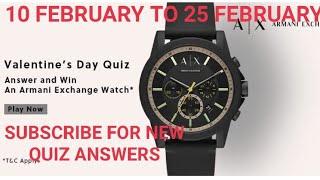 Amazon Daily Quiz Time Answers today,win Armani Exchange watch,Win Amazon pay balance,Quiz on 11 Feb