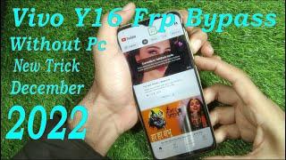 Vivo Y16 Frp Bypass Without Pc  New Security Update Latest Patch December 2022 Working 200% Done