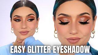 NEW YEARS EVE MAKEUP TUTORIAL WITH GLITTER | EASY MAKEUP THAT LOOKS HARD