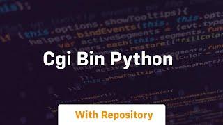 cgi bin python