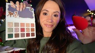 ASMR / Doing Your Festive Christmas Makeup 