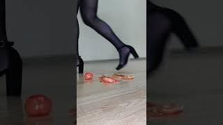 ASMR High Heels vs Tomatoes | Multi-Crushing #asmrcrushing  #crushingcrunchy #crushing #reels