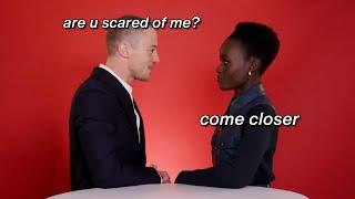 Joseph Quinn and Lupita Nyong'o flirting (in their own way) for 6 minutes