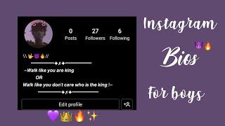 Attitude bios for boys Instagram ️||bios ideas for boys|| Instagram bios ideas