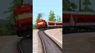 HIGH SPEED TRAIN OVERSPEEDING AT CURVE TRACK  #train