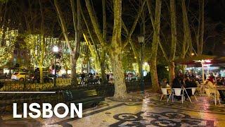 Luzes de Natal na Avenida da Liberdade em Lisboa PORTUGAL